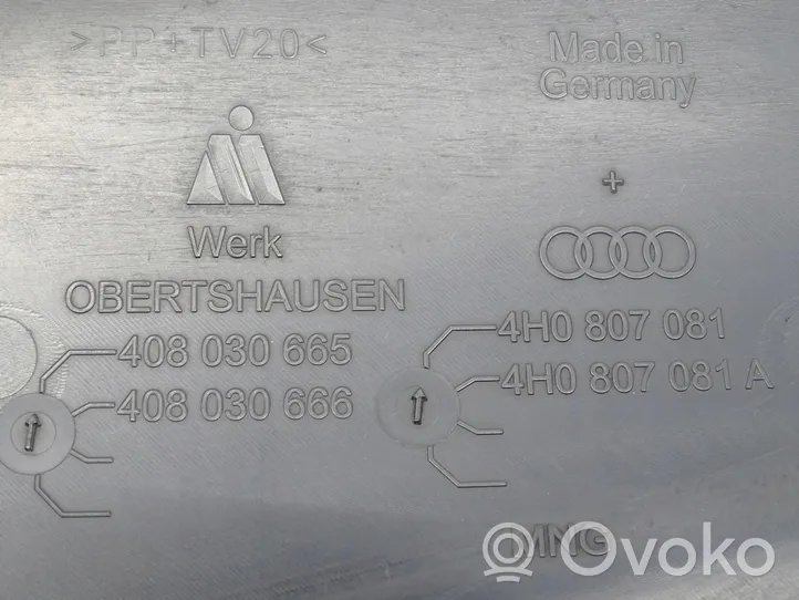 Audi A8 S8 D4 4H Osłona pasa przedniego 4H0807081