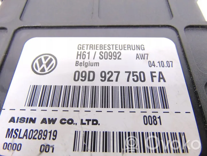 Volkswagen Touareg III Centralina/modulo scatola del cambio 09D927750FA
