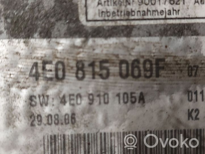 Audi A8 S8 D3 4E Pre riscaldatore ausiliario (Webasto) 4E0815069F