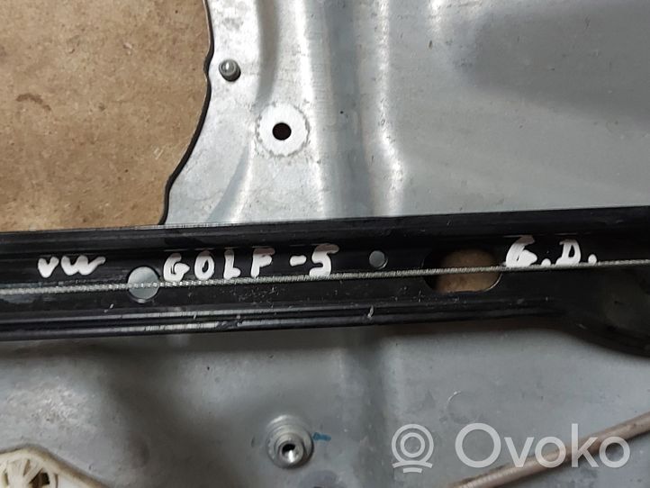 Volkswagen Golf V Meccanismo di sollevamento del finestrino posteriore senza motorino 1K9839756A