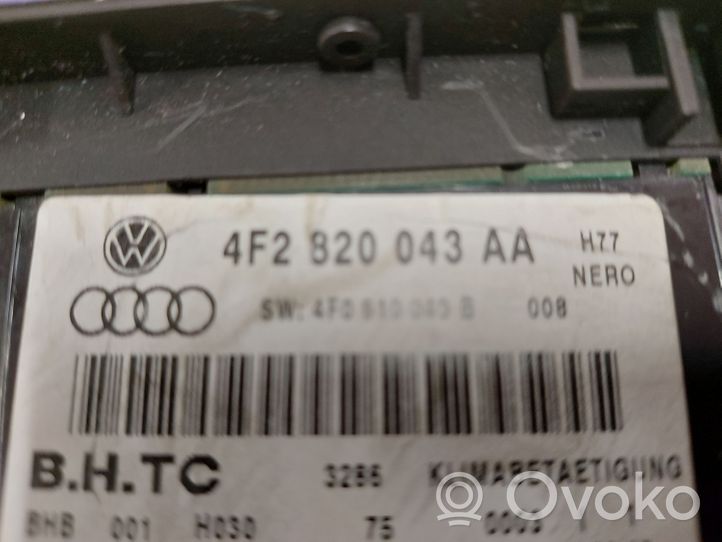 Audi A6 S6 C6 4F Centralina del climatizzatore 4F2820043AA