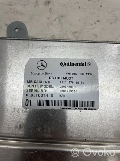 Mercedes-Benz CLK A209 C209 Bluetoothin ohjainlaite/moduuli A2118701885