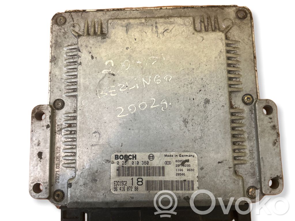 Citroen Berlingo Engine control unit/module 