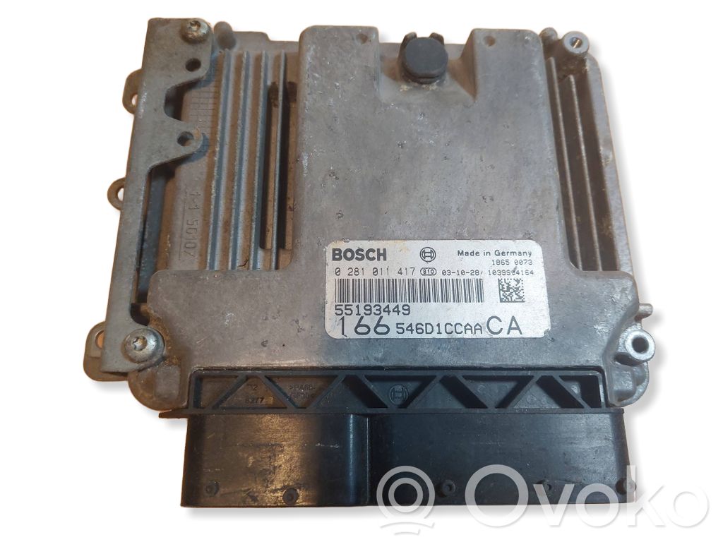 Alfa Romeo 166 Unidad de control/módulo ECU del motor 