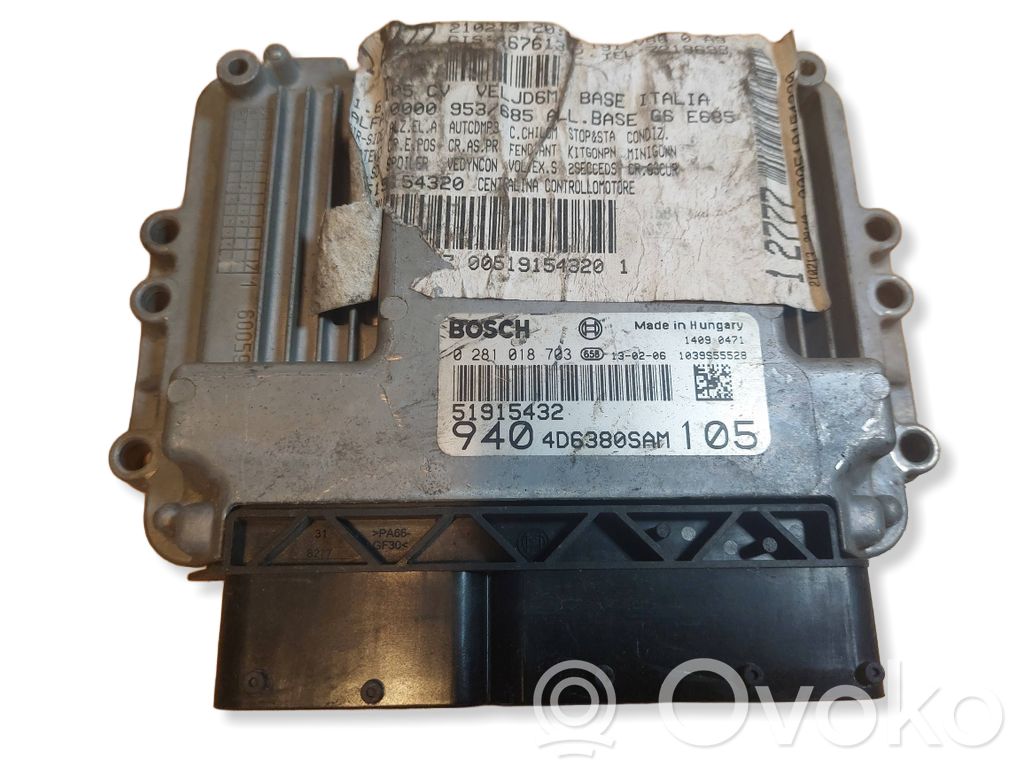 Alfa Romeo Giulietta Engine control unit/module ECU 
