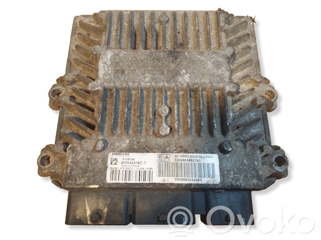 Engine control unit/module ECU   9663862780,9655534080,5WS40378CT,SID803A