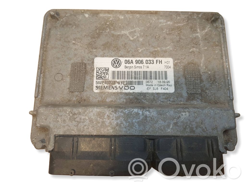Engine control unit/module ECU   06A906033FH,5WP40278,SIMOS71A