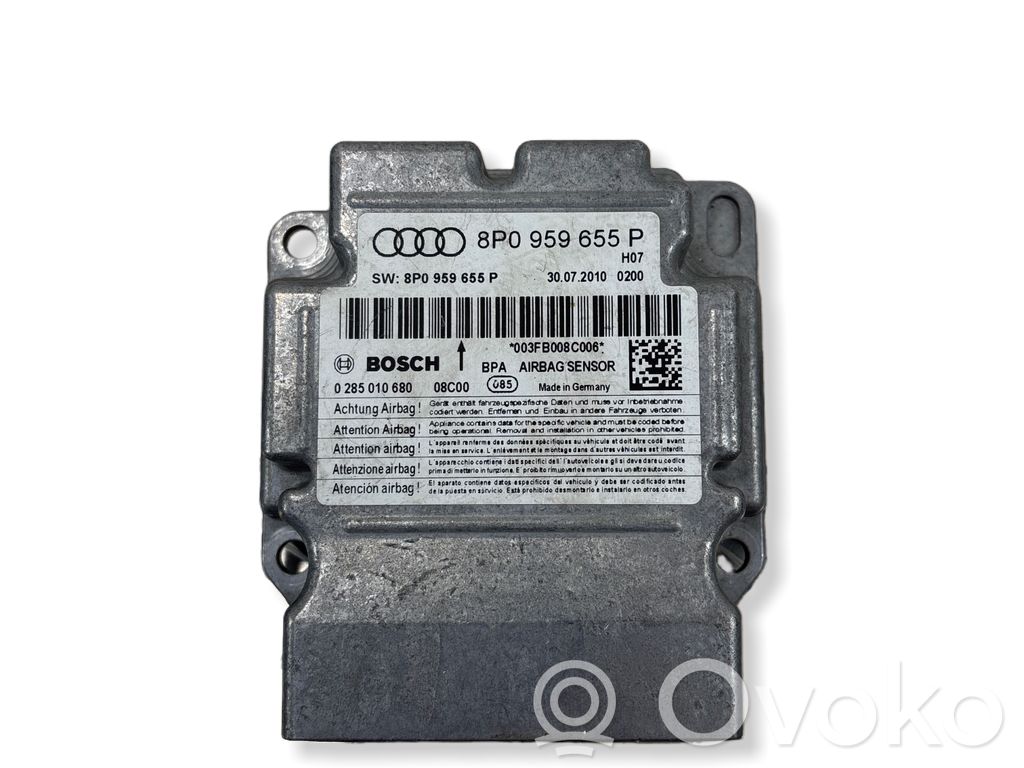 Audi A3 S3 A3 Sportback 8P Airbag control unit/module 