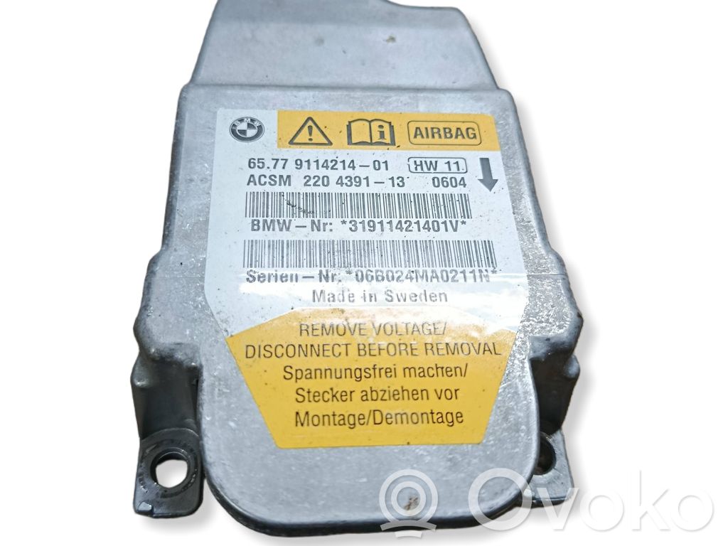 Airbag control unit/module   9114214,2204391,31911421401V