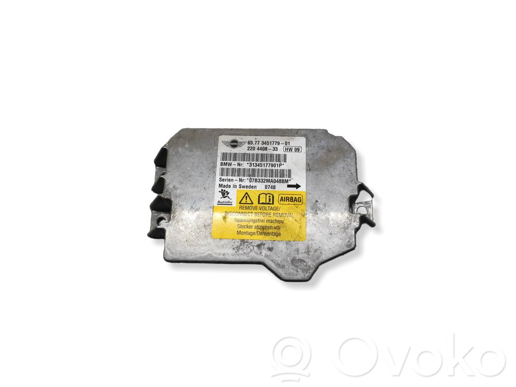 Mini One - Cooper Clubman R55 Airbag control unit/module 