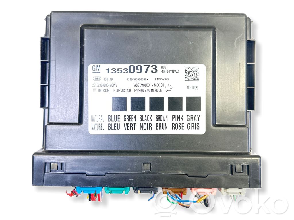 Other control units/modules   13530973,812857993,40004YVWZ,360100000000X