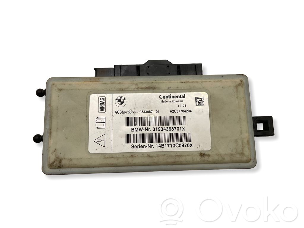 Sterownik / Moduł Airbag   9343687,A2C37764204,14B1710C0970X,31934368701X