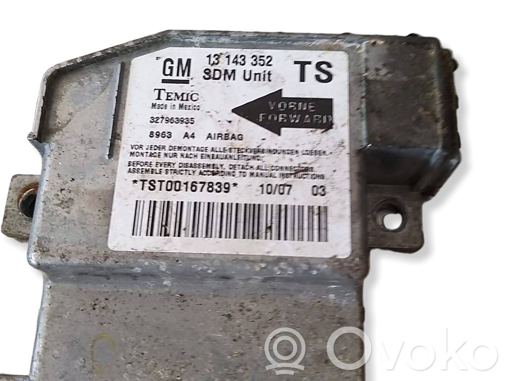 Opel Combo C Airbag control unit/module 