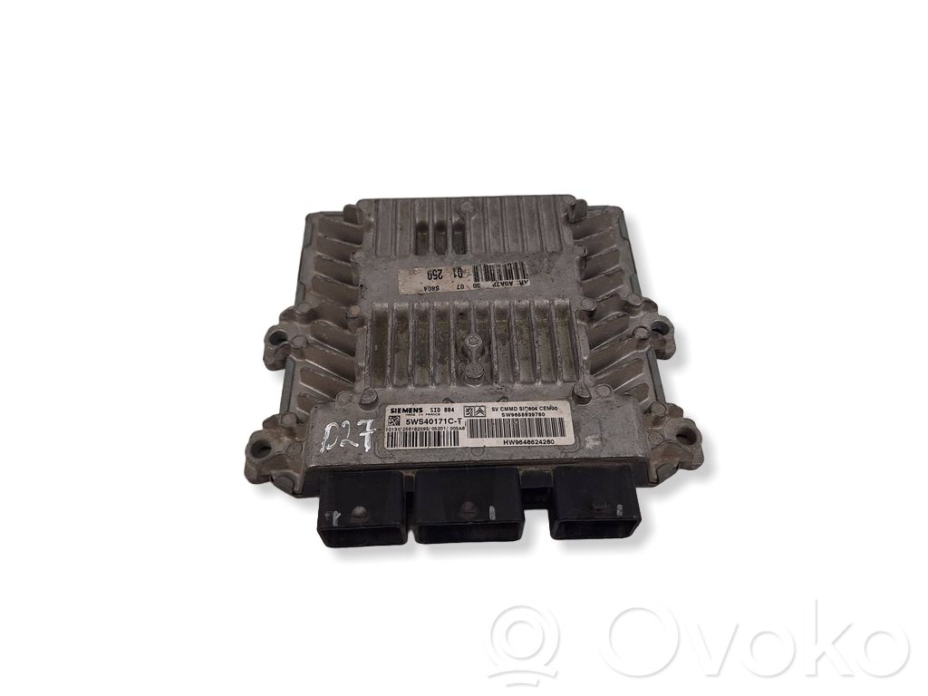 Engine control unit/module   9655939780,5WS40171C,9648624280