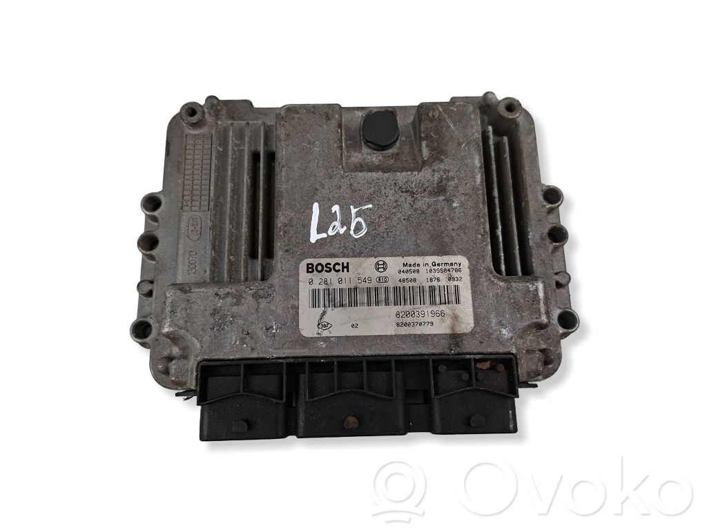 Engine control unit/module   8200391966,0281011549,8200370779