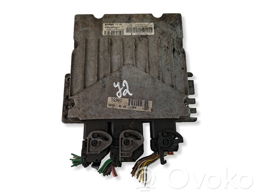 Engine control unit/module   9644860380,HW9644323980,5WS40025D,052088
