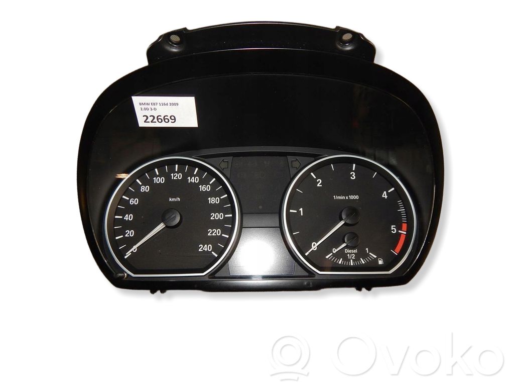 BMW 1 E81 E87 Speedometer (instrument cluster) 