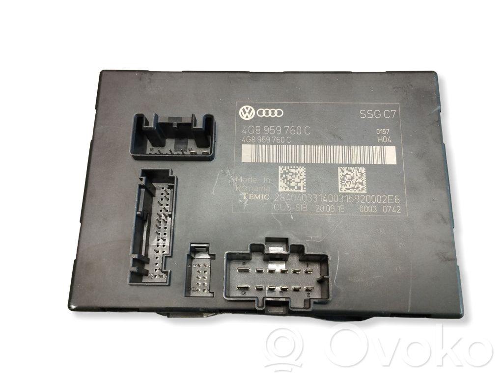 Audi A7 S7 4G Module de commande de siège 