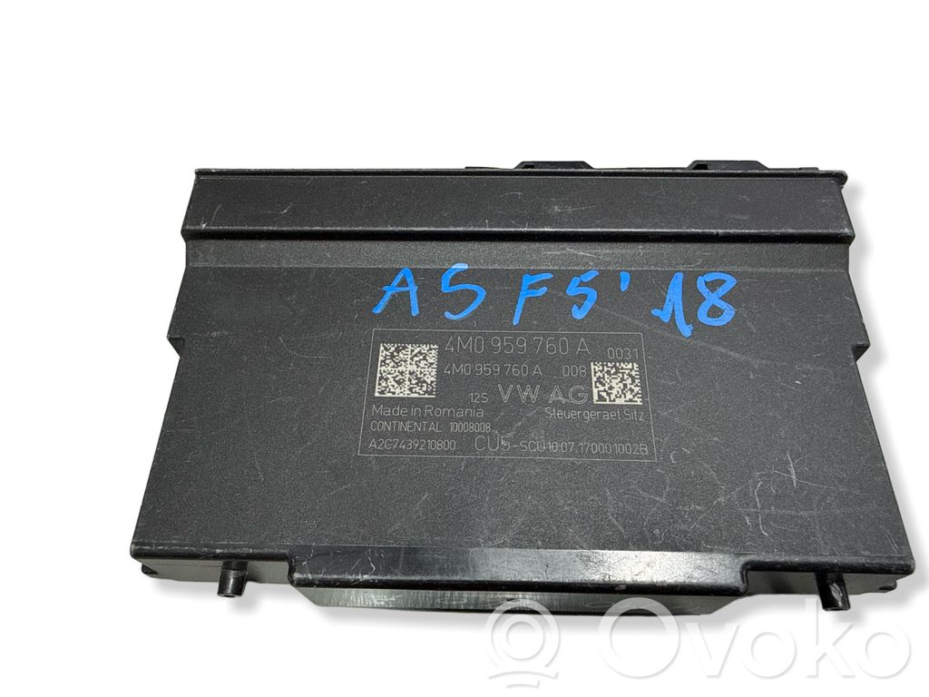 Audi S5 F5 Module de commande de siège 