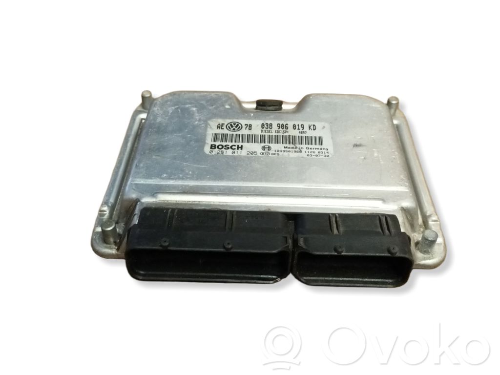 Engine control unit/module   038906019KD,0281011205,1039S01966