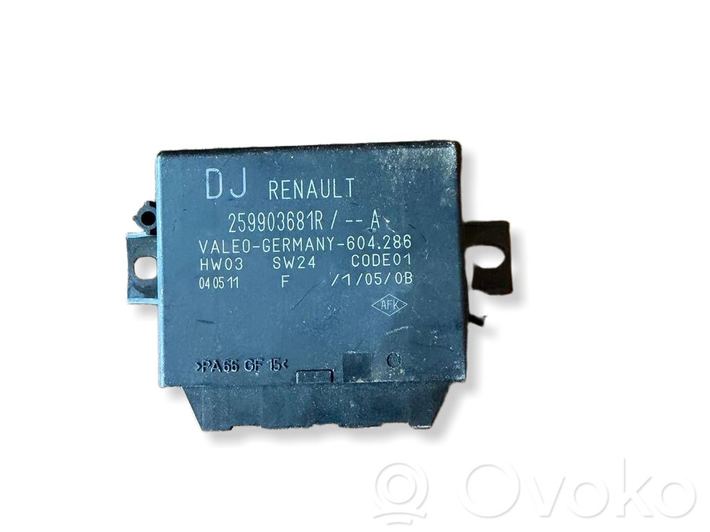 Renault Megane III Unité de commande, module PDC aide au stationnement 