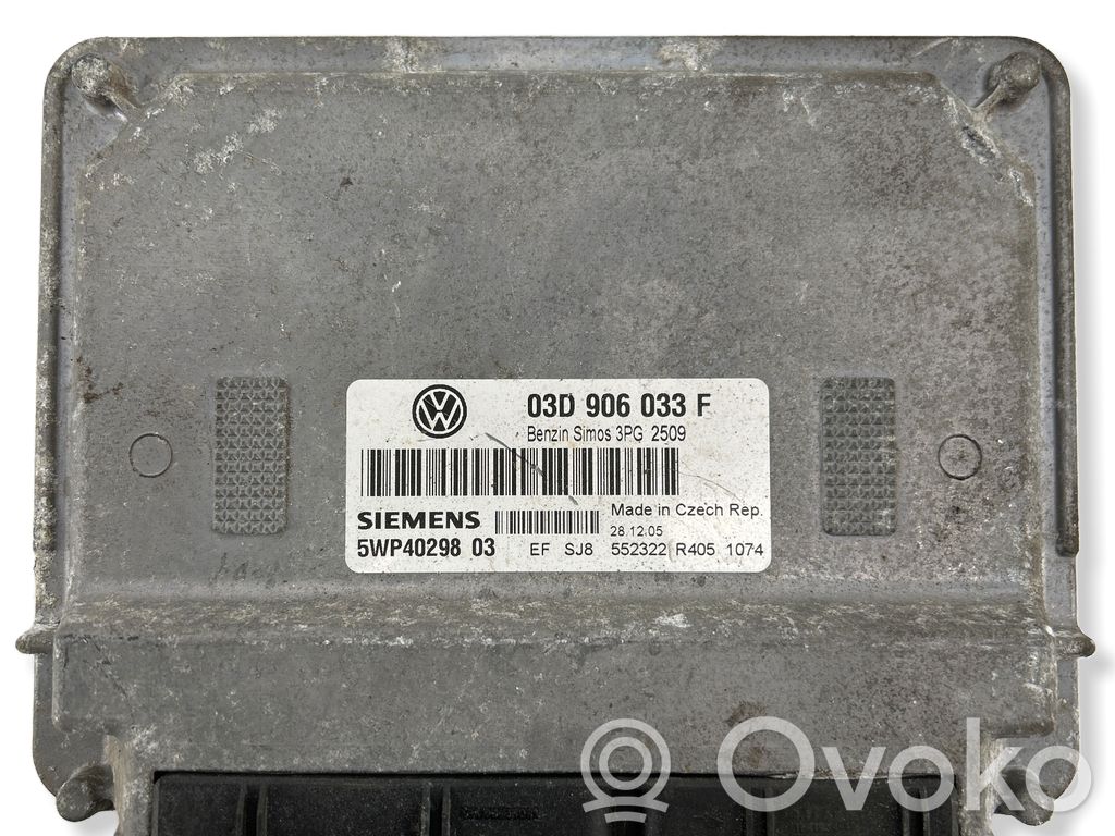 Engine control unit/module   03D906033F,3PG2509,5WP4029803