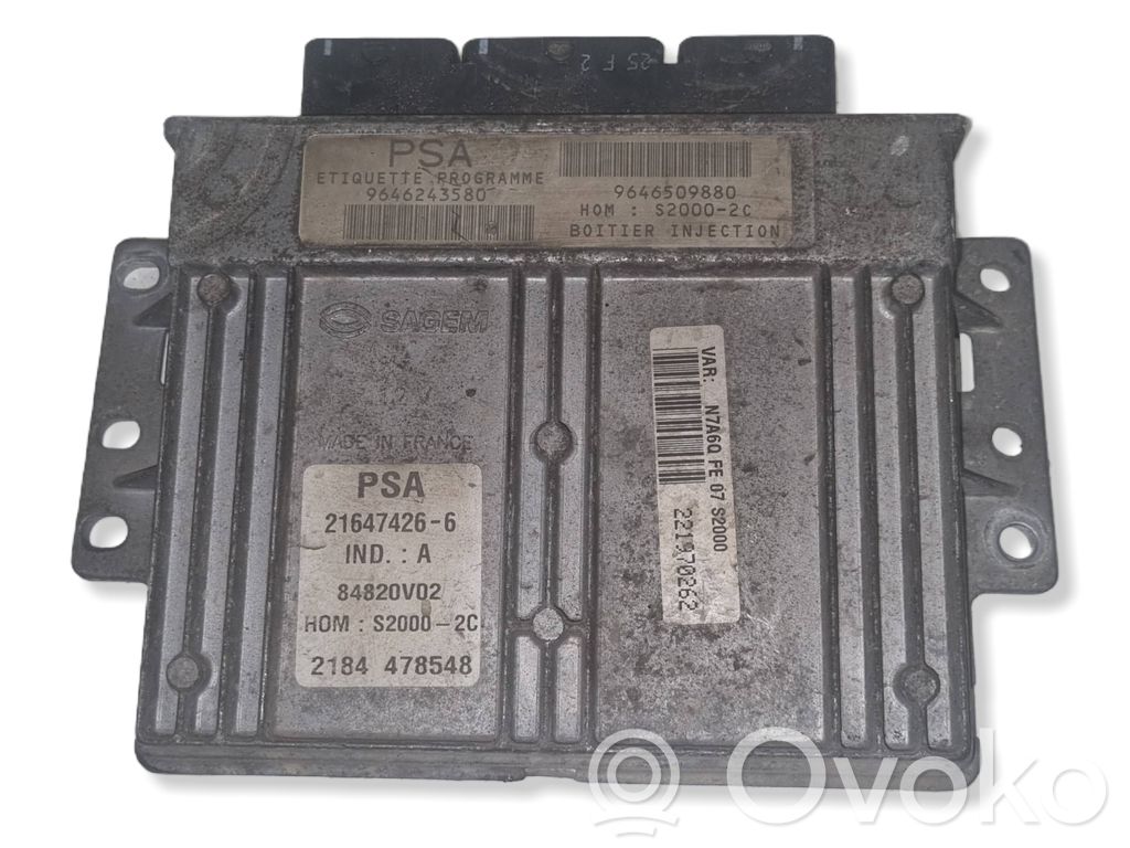 Engine control unit/module   9646243580,9646509880,S20002C