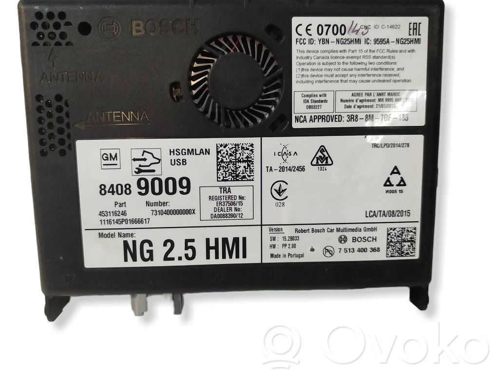Opel Astra K GPS navigation control unit/module 