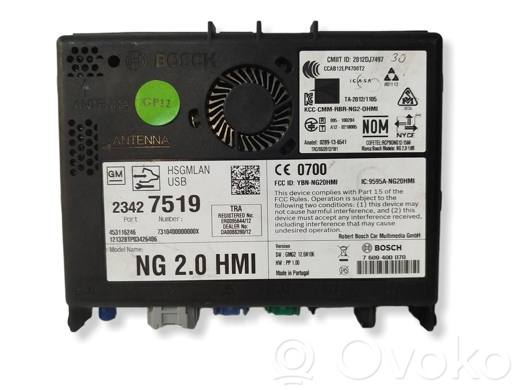 Opel Insignia A GPS navigation control unit/module 