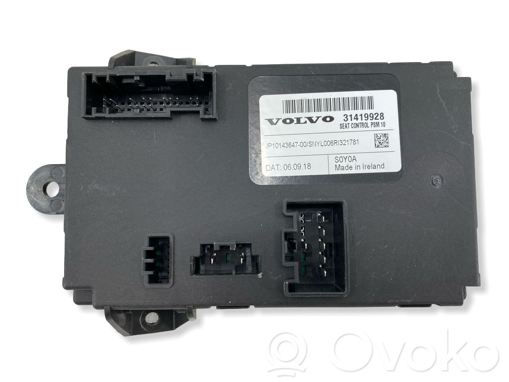 Volvo S60 Module de commande de siège 