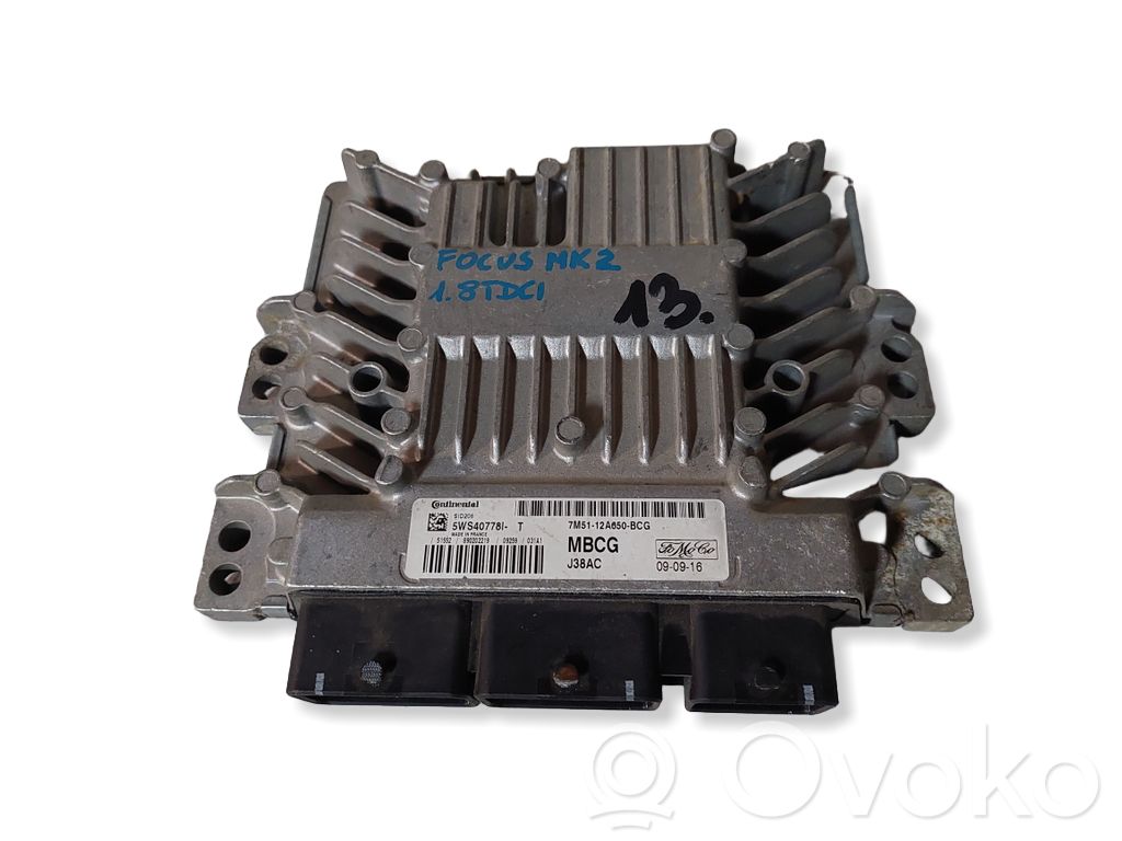 Engine control unit/module ECU   7M5112A650BCG,5WS40778LT,MBCG,J38AC