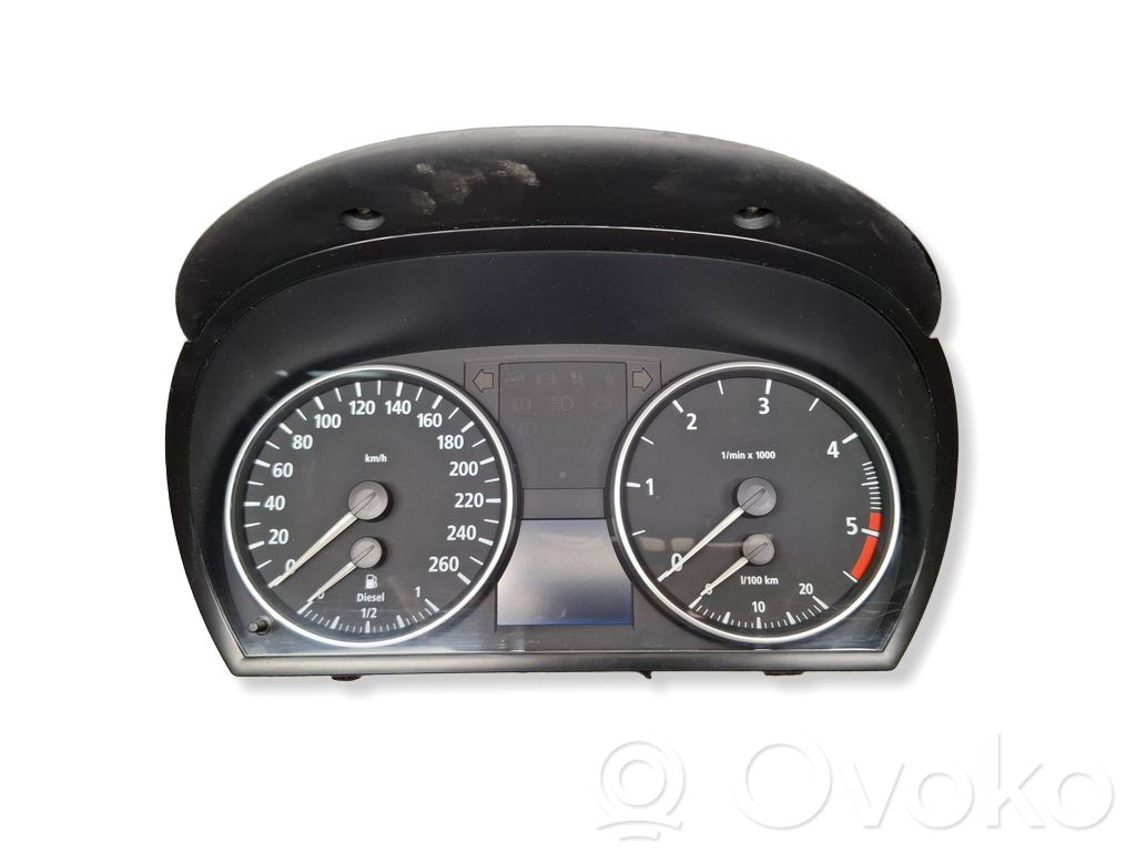 BMW 3 E90 E91 Spidometrs (instrumentu panelī) 
