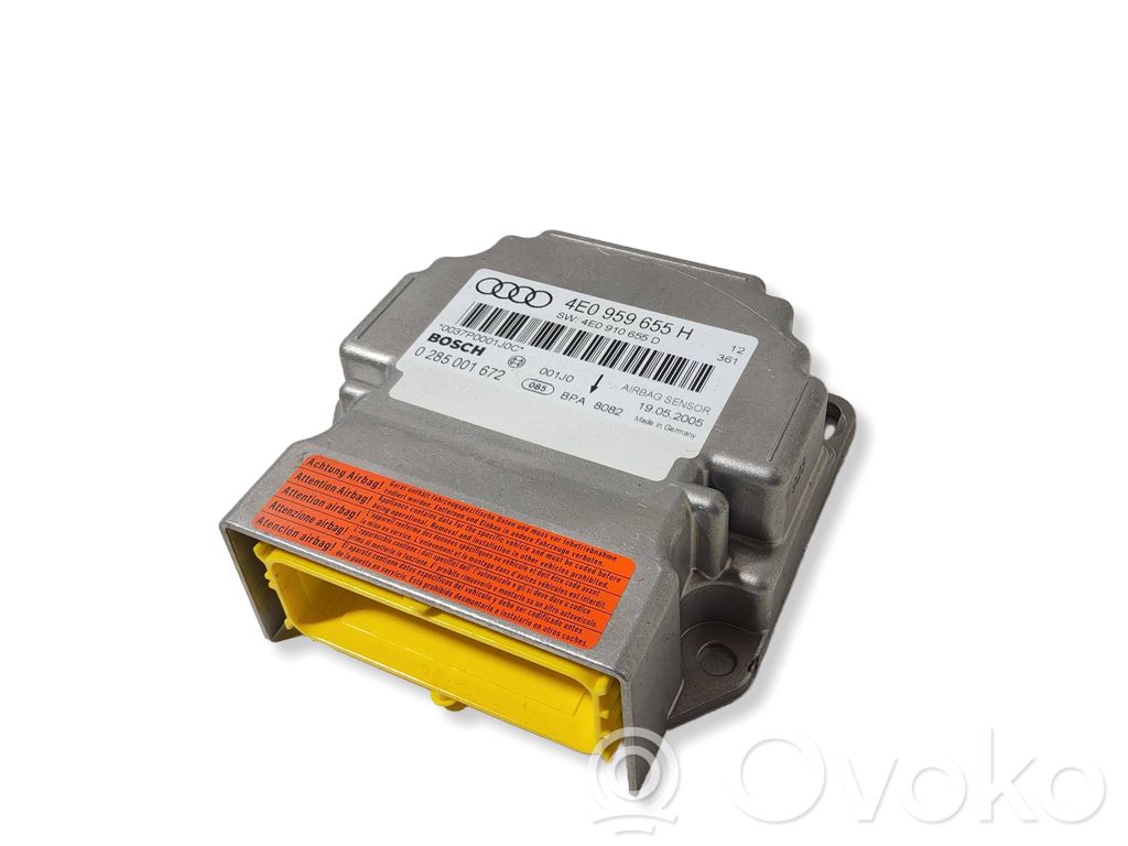Module de contrôle airbag   4E0959655H,4E0910655D,0285001672