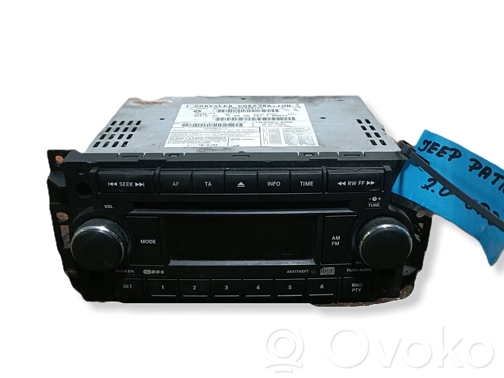 Jeep Patriot Radio/CD/DVD/GPS head unit 