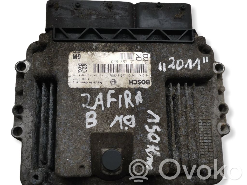 Opel Zafira B Engine control unit/module 