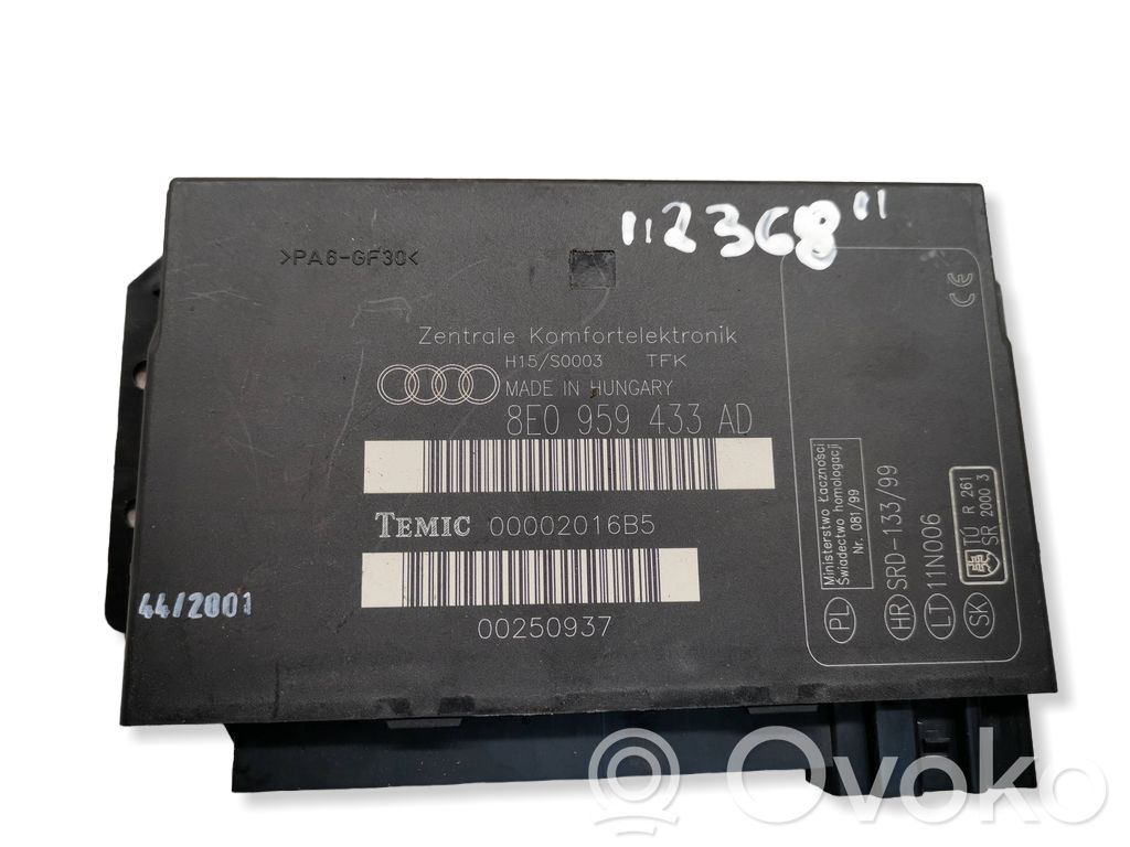 Audi A4 S4 B6 8E 8H Moduł / Sterownik komfortu 