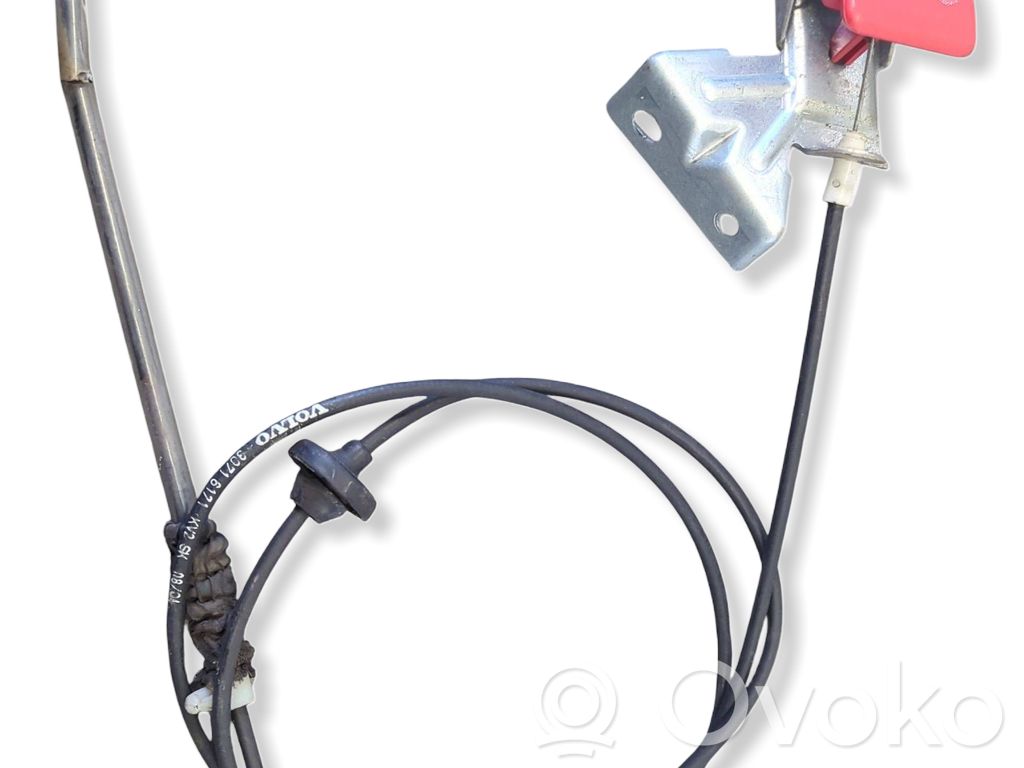 Volvo S40 Poignée, déverrouillage du capot moteur 