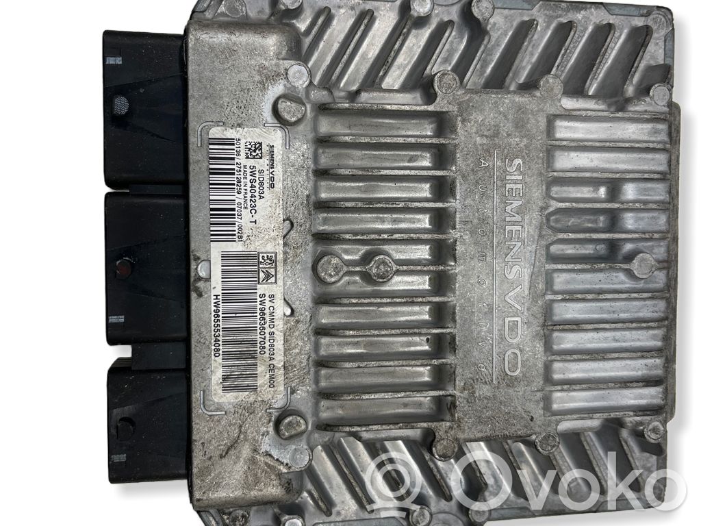 Engine control unit/module   9663607080,9655534080,5WS40423CT,SID803A