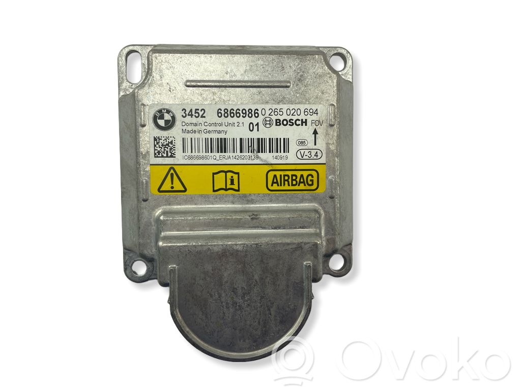 BMW 5 F10 F11 Unitate/modul de comandă airbaguri 