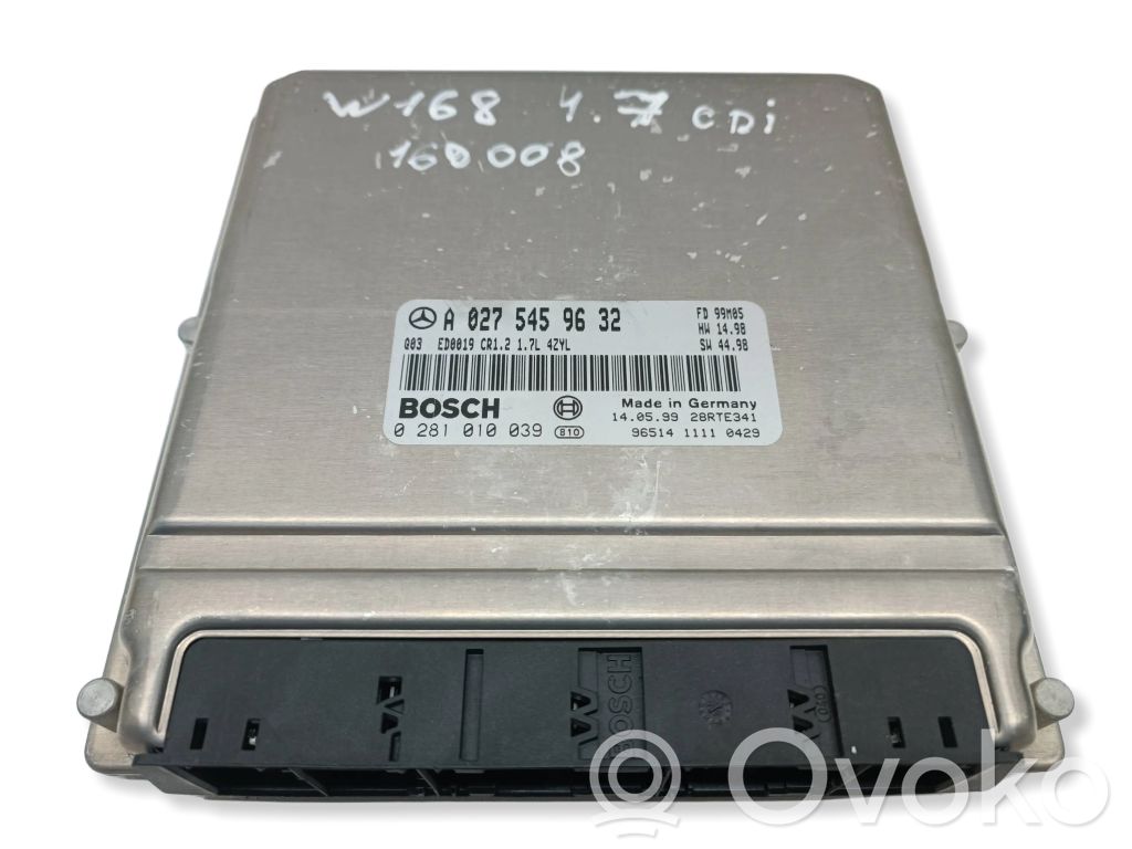 Mercedes-Benz A W168 Engine control unit/module 