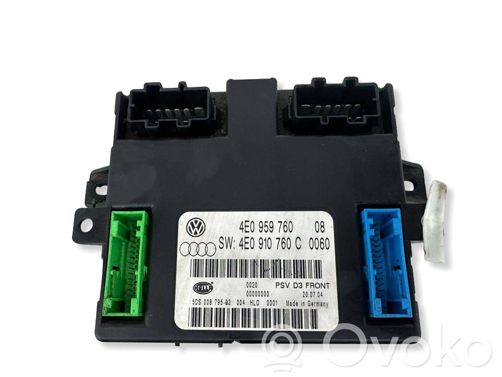 Istuimen säädön moduuli   4E0959760,4E0910760C,5DS00879503