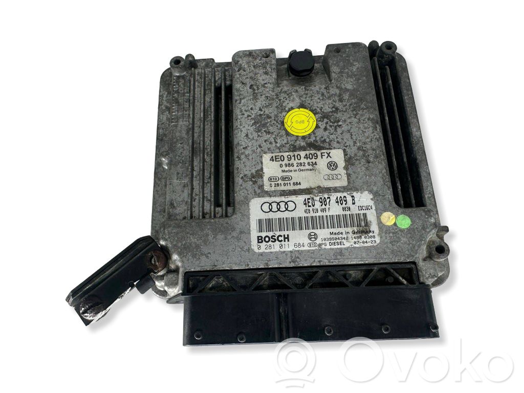 Engine control unit/module   4E0910409B,4E0910409FX,0281011684,4E0907409B
