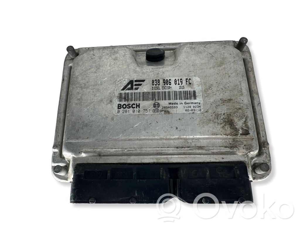 Engine control unit/module   038906019FC,28SA5593,0281010751