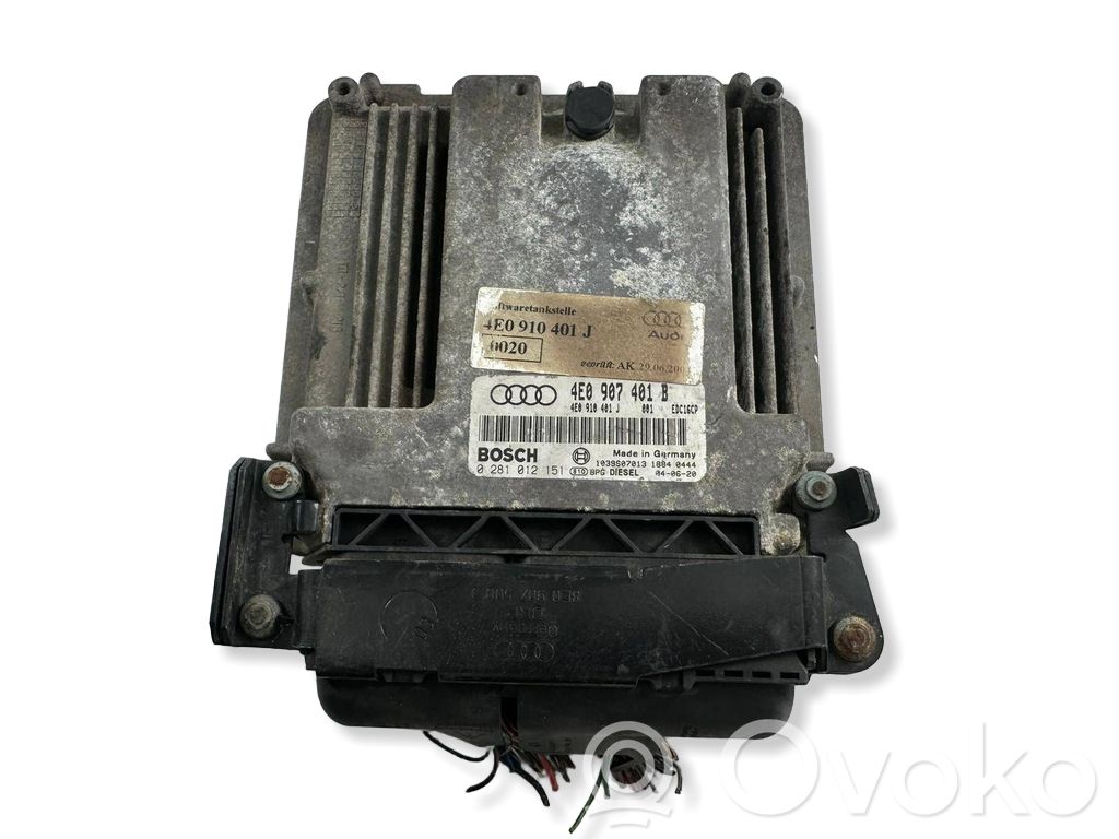 Motorsteuergerät/-modul   4E0910401J,4F0907401B,0281012151