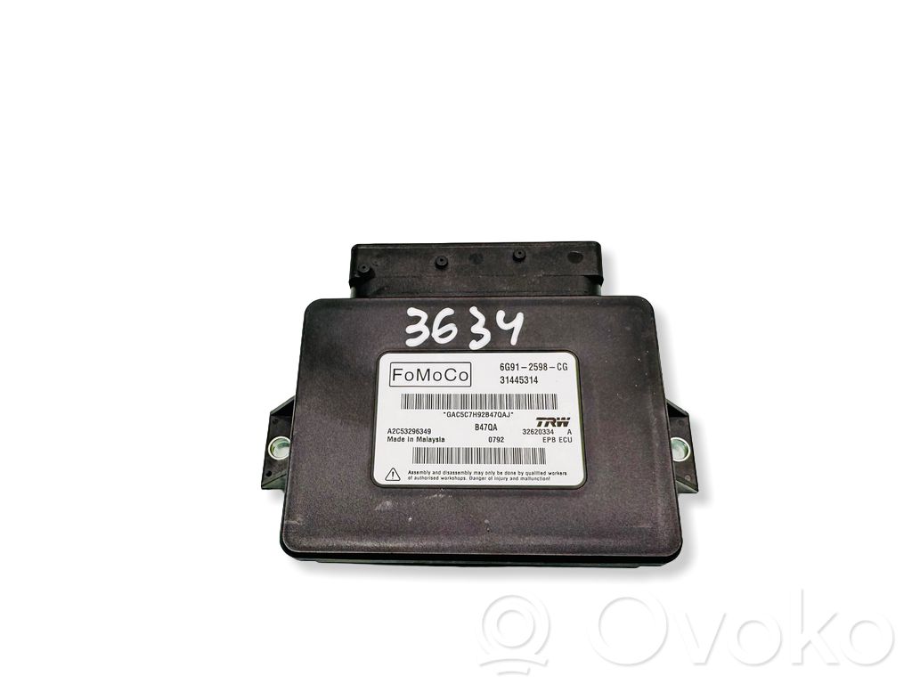 Module de commande de frein à main   6G912598CG,31445314,A2C53296349