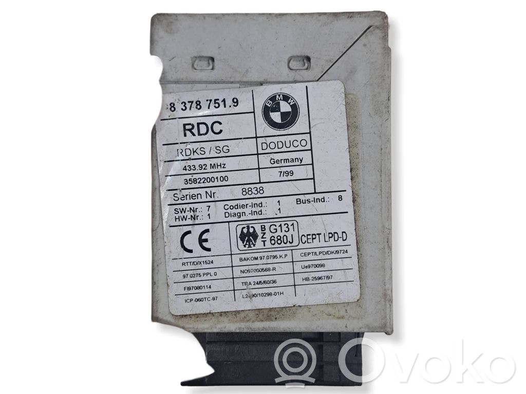 BMW X5 E53 Tire pressure control unit 