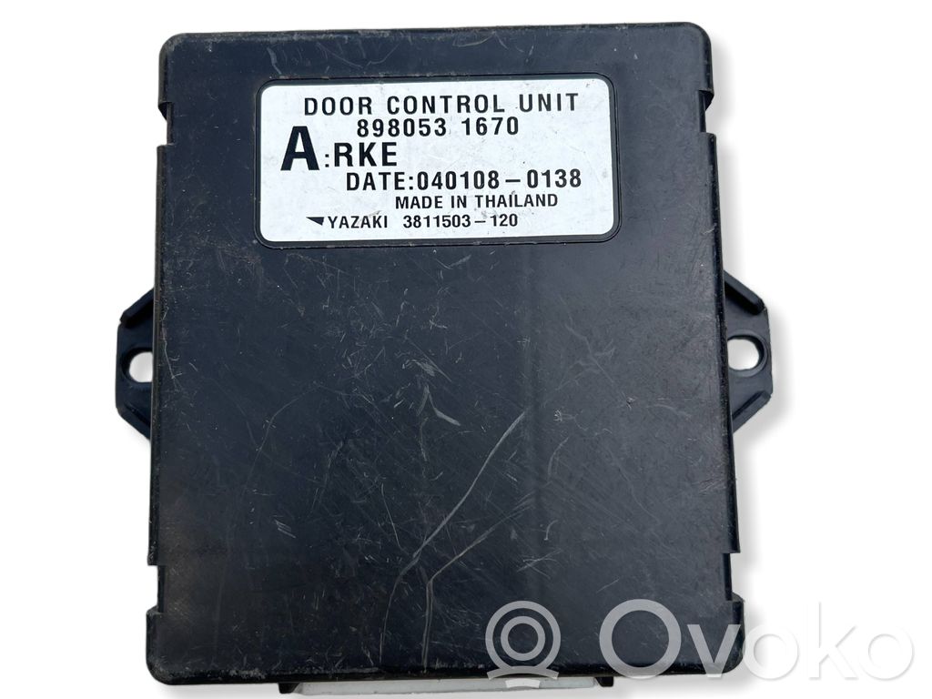 Isuzu D-Max Door central lock control unit/module 