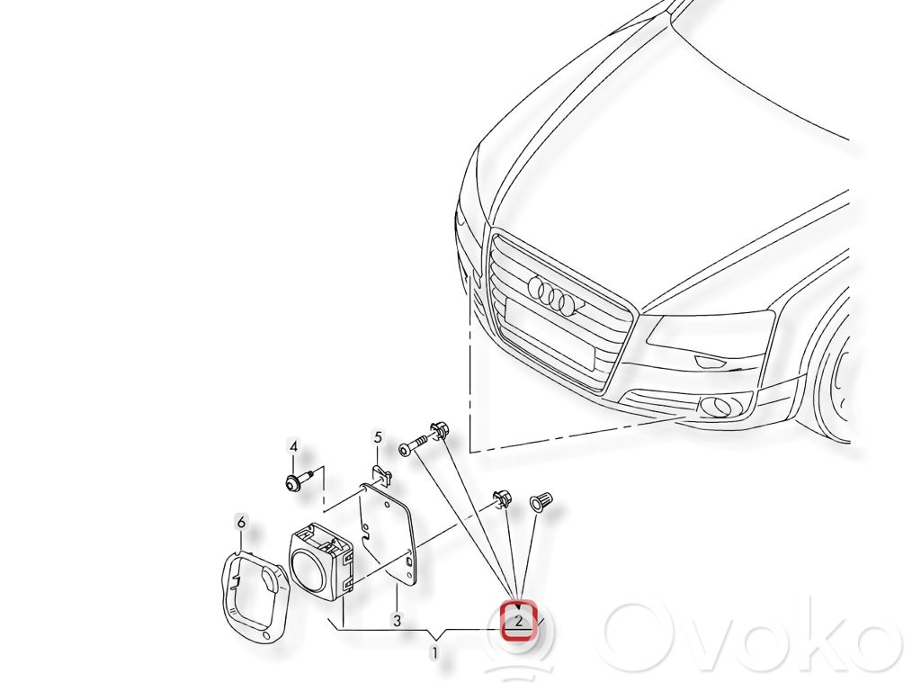 Audi A6 S6 C7 4G Distronic sensor bracket 