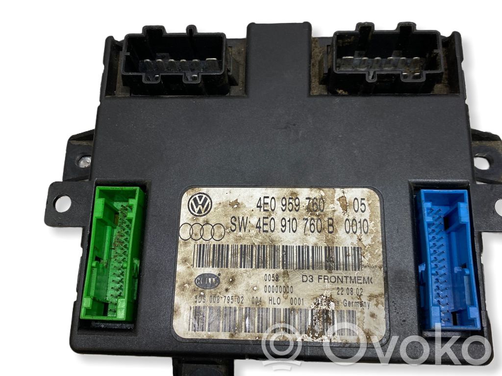 Audi A8 S8 D5 Seat control module 