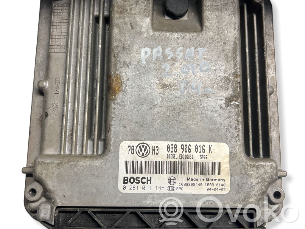 Engine control unit/module   038906016K,0281011145,1039S05449
